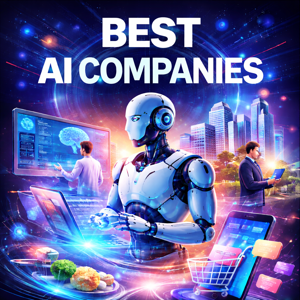 Best AI companies transforming healthcare, real estate and e-commerce using advanced artificial intelligence technology