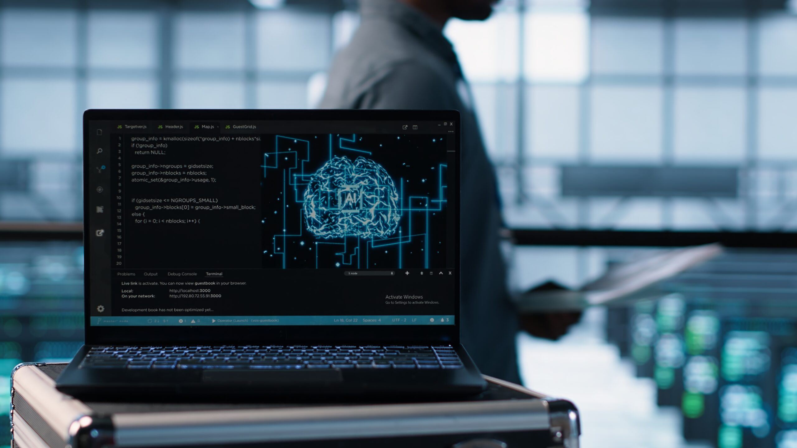 Notebook Used By Ai It Experts Close Up Scaled