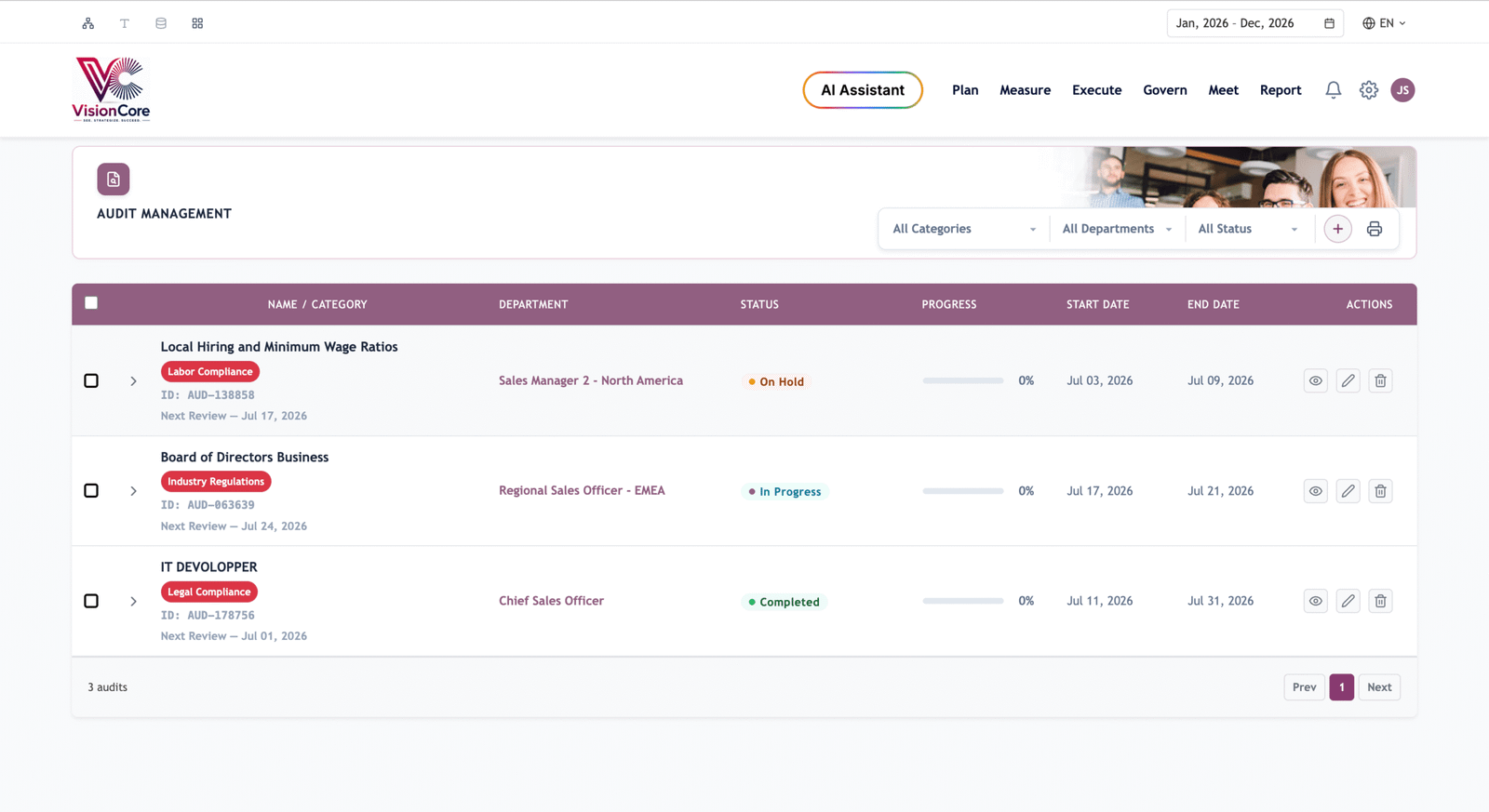 Statutory Audit Register & Resolution Tracker