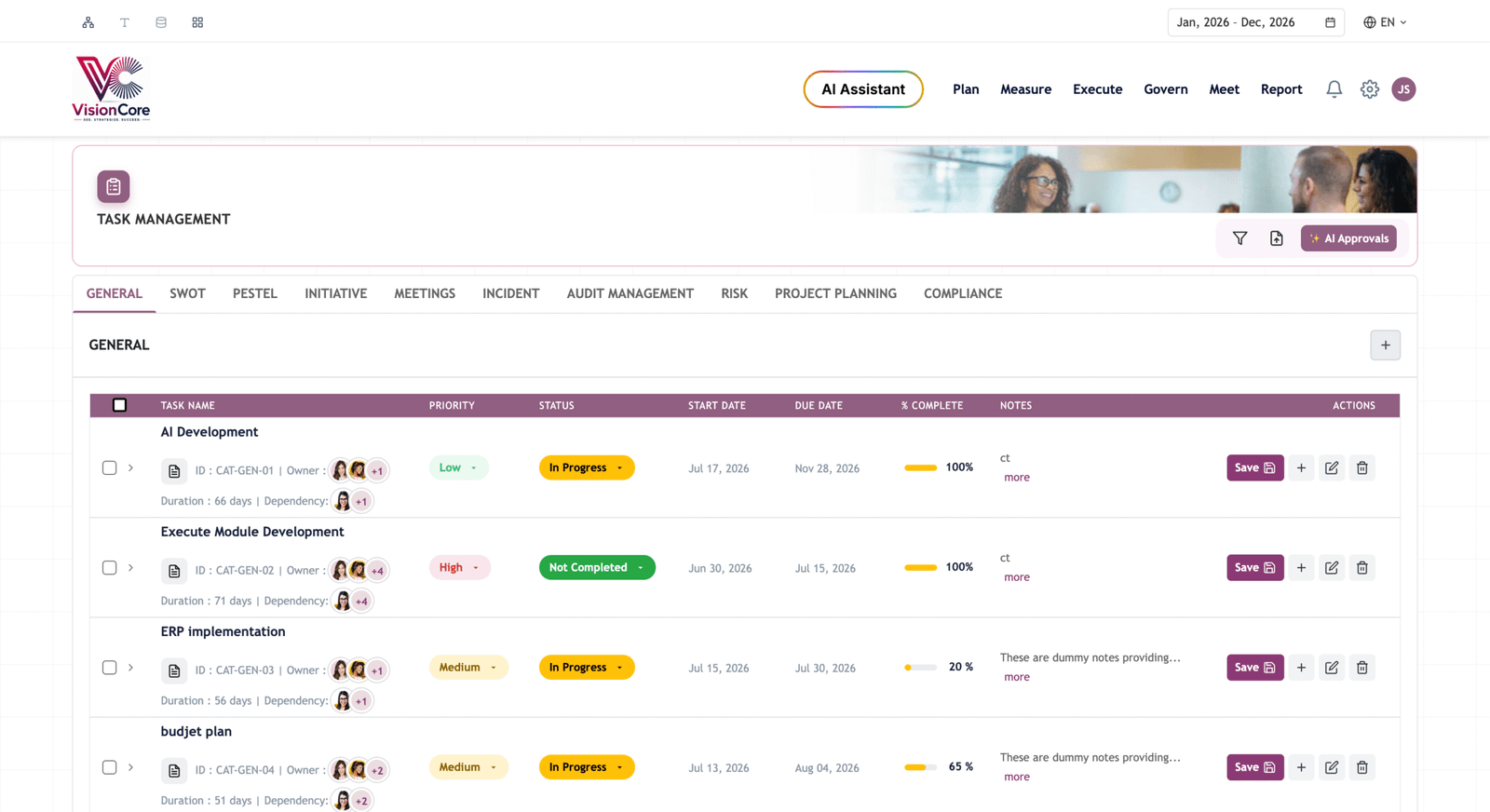 Cross-Functional Task & Workflow Management